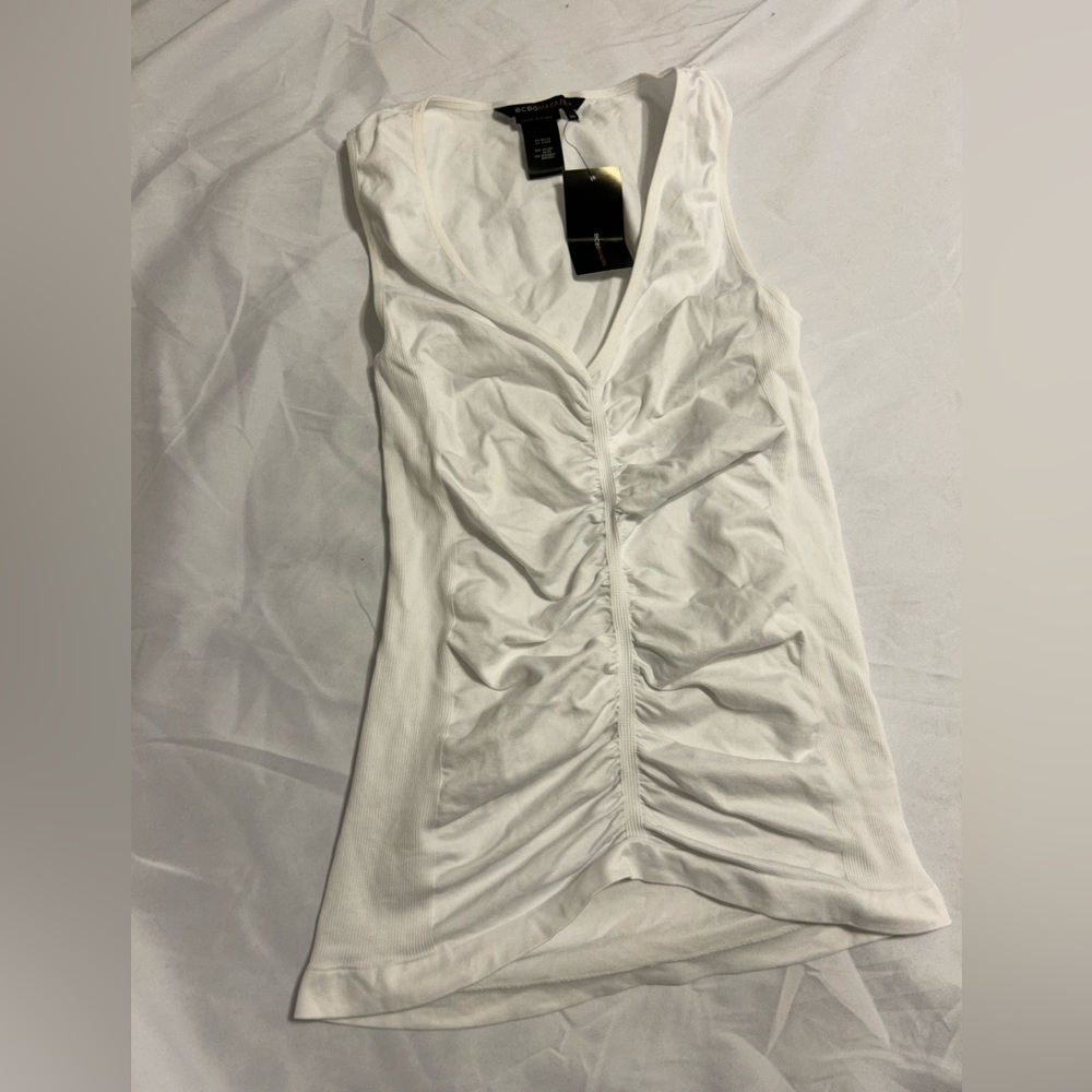 BCBG MaxAzria Ruched Tank Top